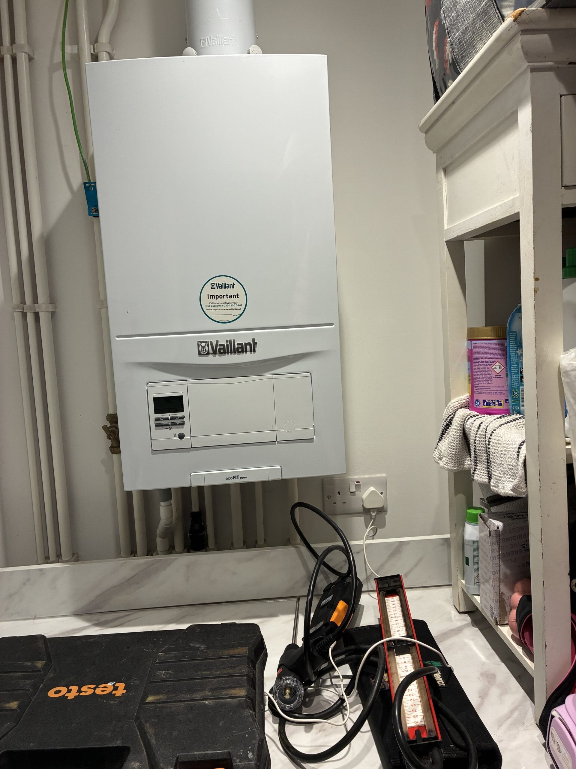Boiler installation in Kent with Vaillant boiler installed in Hythe