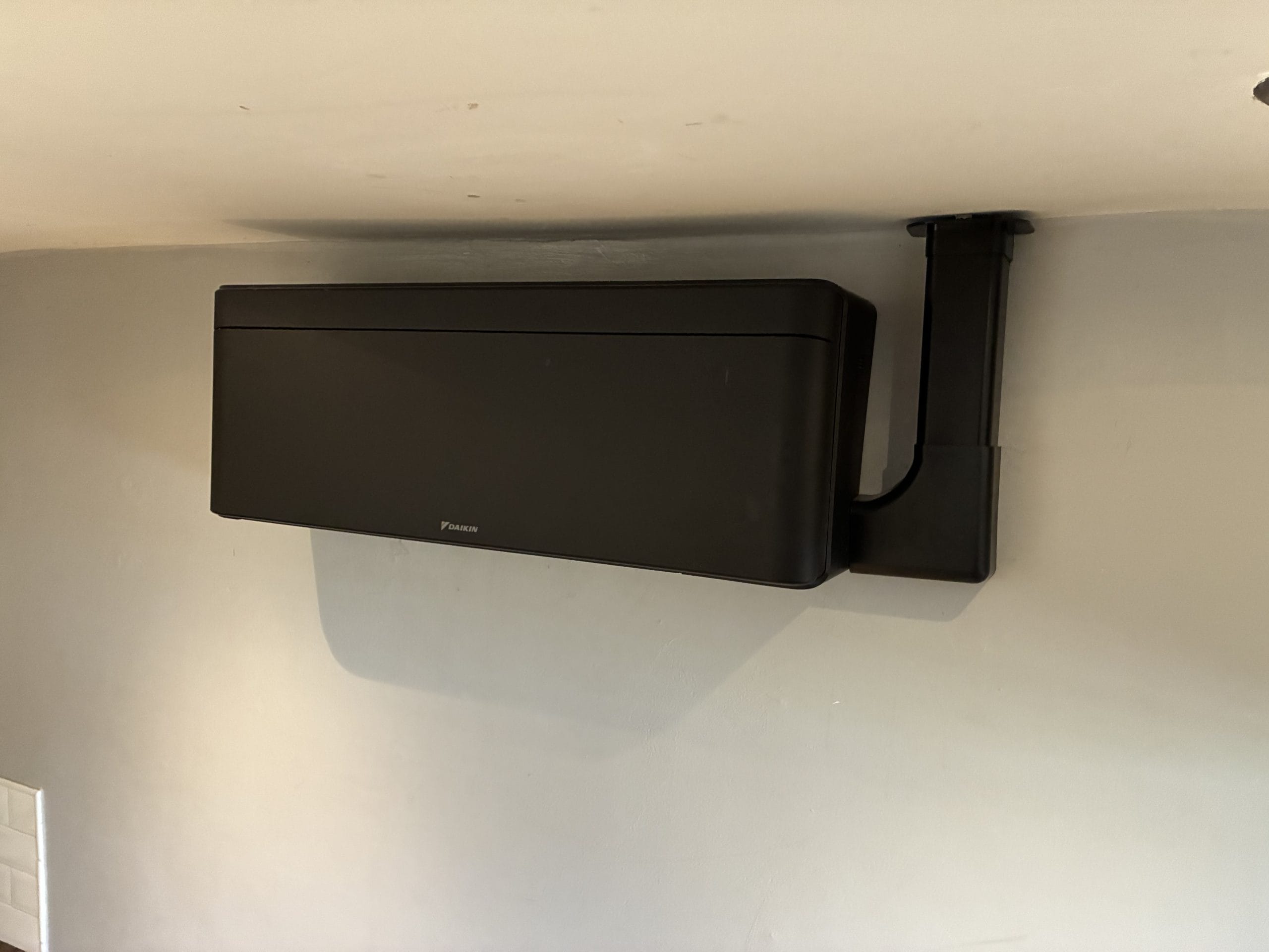Black Daikin Stylish air conditioning indoor unit installed in Ramsgate, Kent